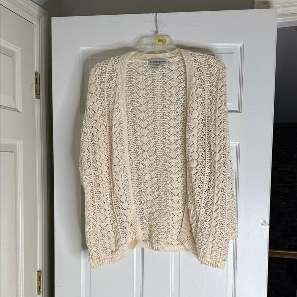 Cotton Emporium Ivory Lace Cardigan medium